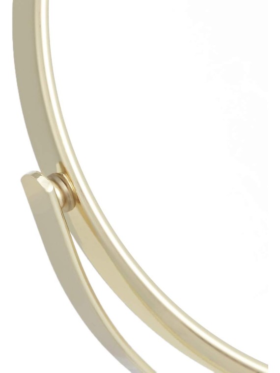 Basics Tabletop Mount Vanity Round Mirror, 1X/5X Magnification, Iron, 7.2"L x 4.92"W, Gold