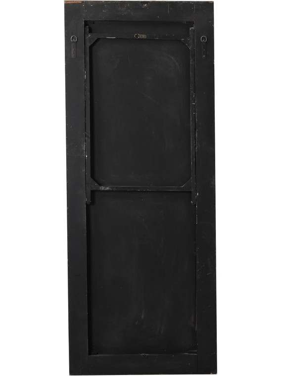 Rustic Full Length Mirror with Stand 60" x 24", Hanging White Farmhouse Big Mirror Full Body for Bedroom, Leaning Wood Frame Floor Mirror Full Length, Living Room Wall Mounted Mirror