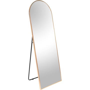 65x22 Inch Standing Mirror Full Length Large Floor Mirror with Arched Metal Frame for Wall Entryway Door Bedroom Bathroom Living Room,Gold