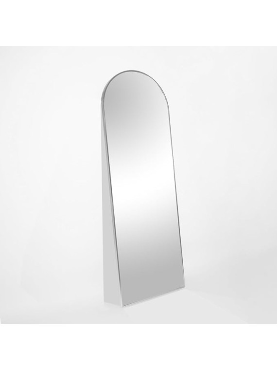Stylish Silver Metal Arch Stand Full Length Mirror, 71x27.5 Inch, Premium Anti-Rust Frame for Modern Decor